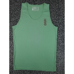 Dutch Bros Coffee Tank Top Mens Medium Mint Green Smiley Face Cotton